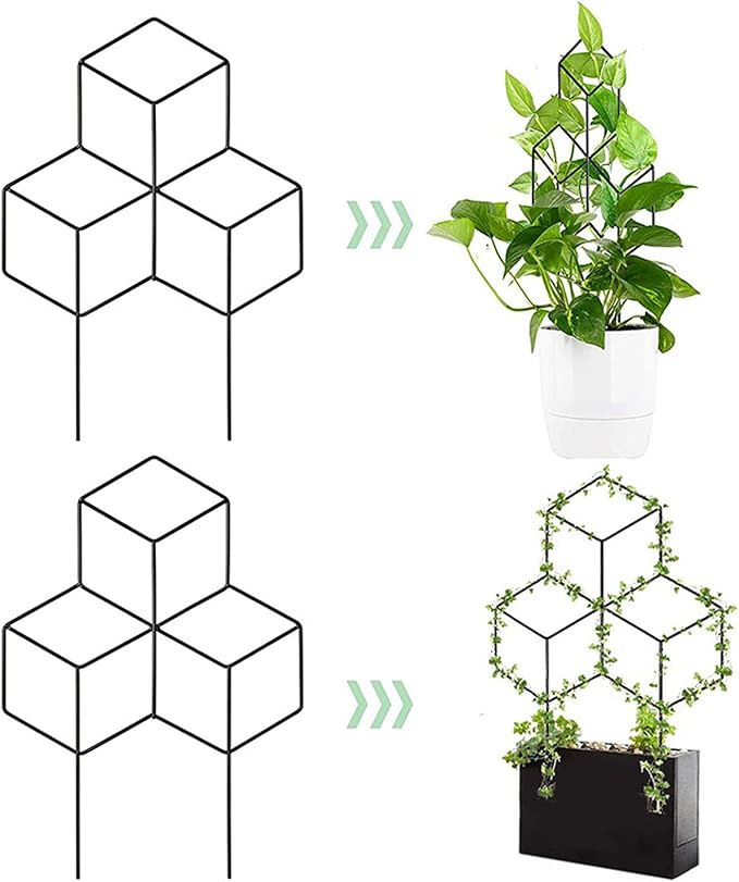 Small Metal Trellis Metal Garden Trellis Indoor Plant Trellis for Climbing Plants Rustproof Pot Trellis Iron Garden Trellis Plant Trellis Support for Houseplant Flower Vines