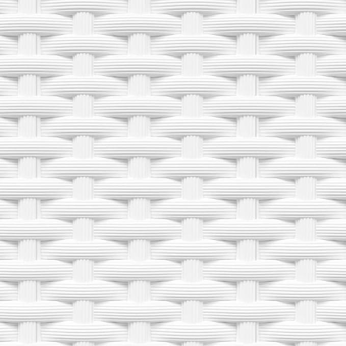Set of 2 White Square Planters for Garden Patio Balcony Modern Textured Polypropylene Planter Boxes Indoor Outdoor Use 11.8x11.8x14.6 in Dimensions