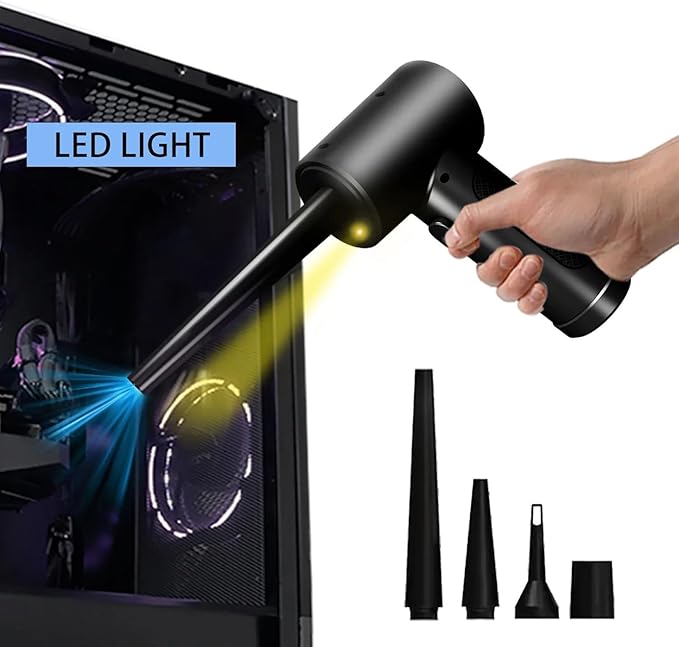 Compressed Air Duster for Computer Keyboard PC Car Clean 51000 RPM USB Charging Portable Electric Dedusting Wireless Air Blower