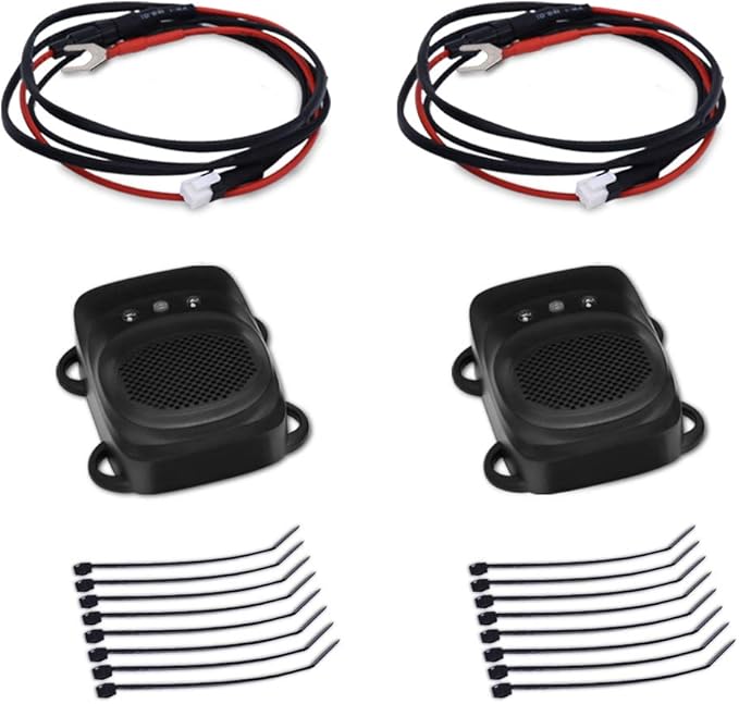 Loraffe Under Hood Rodent Repellent for Car Engines 12V 24V Ultrasonic Mouse Deterrent with LED Strobe Lights – Mice and Rat Repeller for Truck RV Vehicle Engine Protection Pack of 2