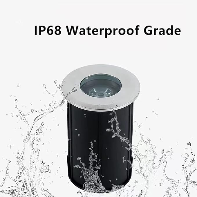 Outdoor Recessed Spotlight LED Light - 1W Waterproof Round Landscape Light with 30° Beam Angle Ideal for Stairs Decks Gardens and Swimming Pools