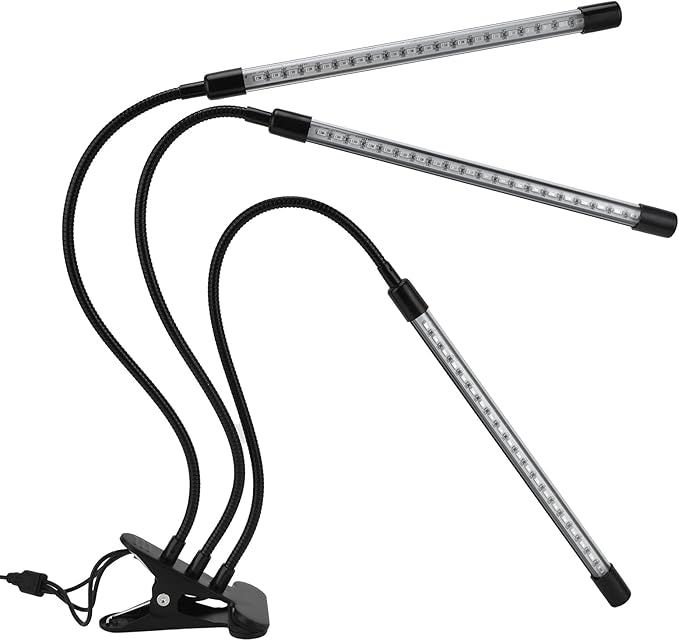 Indoor Plants Grow Device | 5V USB Powered Adjustable Gooseneck | Timing Garden Growth Lamp for Hydroponics/Horticulture/Vertical Farming | 3 Lighting Modes 360° Flexible Neck