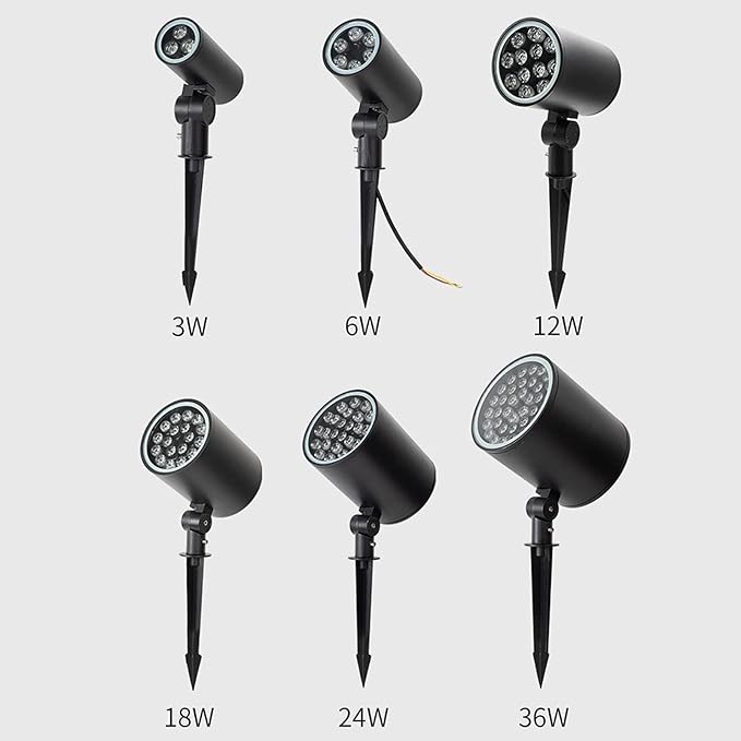 Ceiling LampOutdoor LED Landscape Lights Plugin Adjustable 90 Degree Waterproof Spotlight for Gardens Courtyards Terraces Red Light 18W IP65 Rated