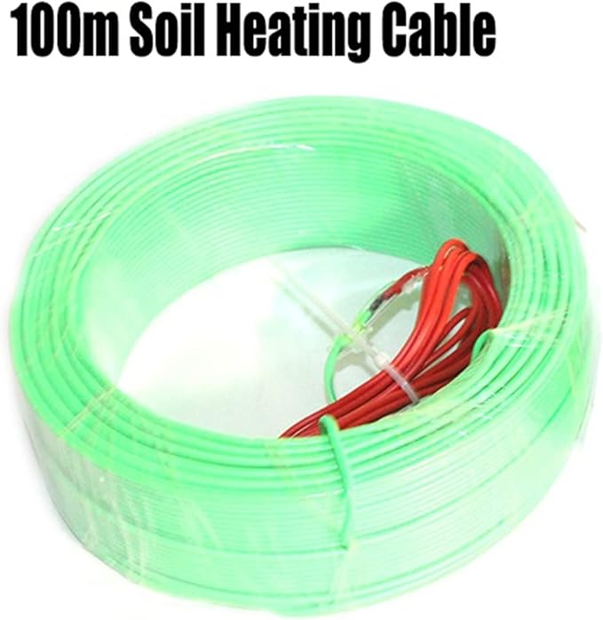 Pipe House Underfloor Heating Soil Air Hotline Breeding Warming Wire Greenhouse Plant Aquarium Heating Cable Soil Electronics (Color : 100m Soil Heat Cable)