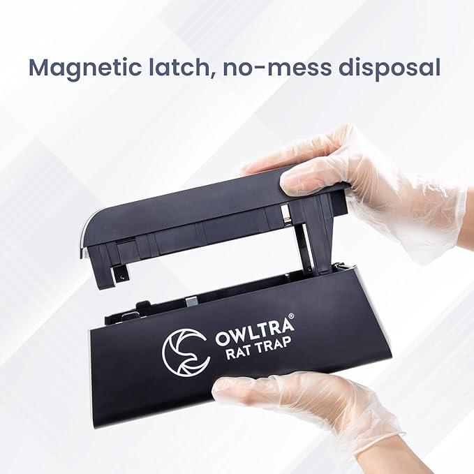 OWLTRA OW-1 Indoor Electric Rat Trap Instant Kill Rodent Zapper with Pet Safe Trigger Black Large