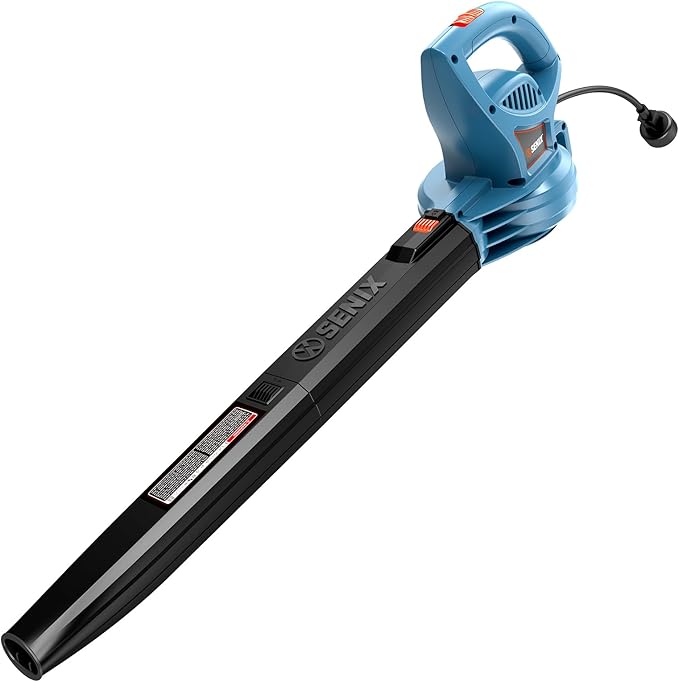SENIX 6 AMP Handheld Electric Leaf Blower Up to 260 CFM and 155 MPH Lightweight 120V (BLE06-L)