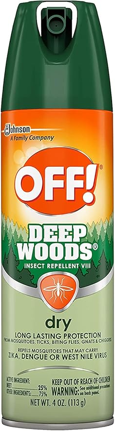OFF! Deep Woods VIII Dry Insect Repellent Bug Spray for Camping Hiking and Outdoor Use 4 Ounce (Pack of 1)