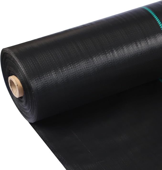 Garvee 3.2 OZ 6 x 100 FT Weed Barrier Fabric Heavy Duty Woven Landscape Fabric