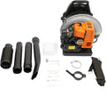 63CC Gas Backpack Leaf Blower 2-Stroke Gas Powered Leaf Blower Adjustable Speed Snow Blower Gas Powered Backpack Leaf Blower for Lawn Care Road Cleaning 6800r/min 0.3m³/s Air Volume
