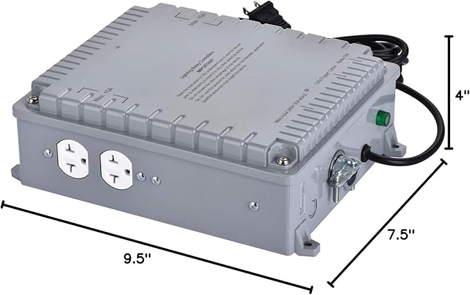 Toolazy 4-Light Controller with Trigger Cord 4 Lighting Relay Controller 120/240 VoltMaximum 4000W Light Controller for Indoor Plant Grow Light Hydroponics Growing Syste