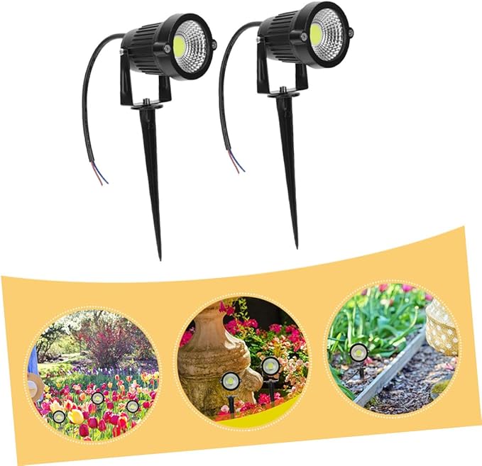 Housoutil 2pcs Led Projector Light Garden Lawn Night Light Decorative Outdoor Landscape Lighting