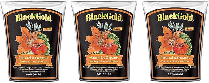 Sun Gro SUGRBG2 13020402 Black Gold Natural and Organic Soil 2 Cubic Feet (Тhrее Pаck)