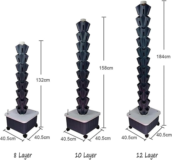 Hydroponic Cultivation Tower Torre of Hydroponic Cultivation 10/8/12 Layers Outdoor Garden Potter to Plant Several Leafy Vegetables Flowers