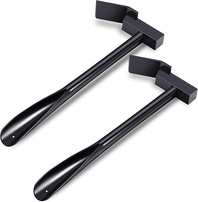 Qualirey 2 Pcs 3 in 1 Trapping Hammer Trowel Hoe Tool 18.3 Inches Coyote Trapping Tool Supplies for Digging Trap Driving Stakes and Soil Aeration Powder Coated Steel