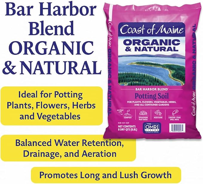 Coast of Maine BH1000 Bar Harbor Container Potting Soil 1 cf with My Garden Pool 7-in-1 Soil Test Strips 20 ct. and Claw Gardening Gloves