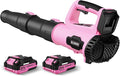 LEAPUL Leaf Blower Cordless 21V Electric Leaf Blower with 2×2.0Ah Batteries &amp 1 Fast Charger Lightweight Battery Powered Blower for Lawn Care Patio Cleaning