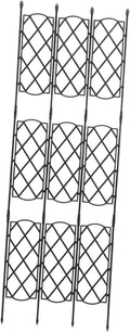 Metal Garden Trellis Plant Support for Climbing Vines Indoor Outdoor Wire Frame Protects Plants from Wind and Rain for Patio Lawn Garden Courtyard Black