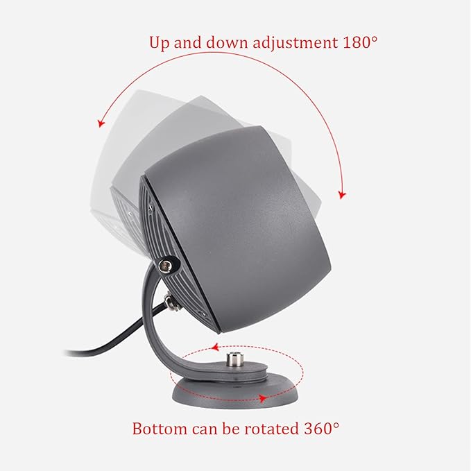 Outdoor Spotlight Rotatable LED Landscape Light Decorative Lights IP65 Waterproof for Doorways Garden Garages Lawn(White30W-AC24V)
