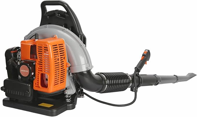Gas Leaf Blower Backpack Blower 63CC 2 Stroke 665 CFM Gas Powered Leaf Blower Gasoline Leaf Blower for Lawn Care Road Cleaning