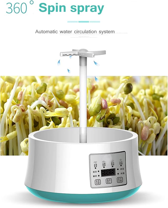 Automatic Bean Sprout MachineConstant Temperature Seed Germination Kit with Digital Displayfor Make Natto Rice Wine