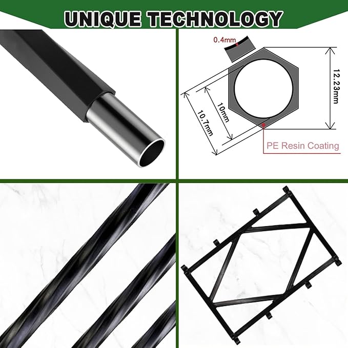 LTSRLL Large Metal Garden Trellis 90cm/35.4in 120cm/47.2in 150cm/59in 180cm/70.8in 220cm/86.6in Hoya Support Foldable Climbing Plant Stake(White220cm/86.6in)