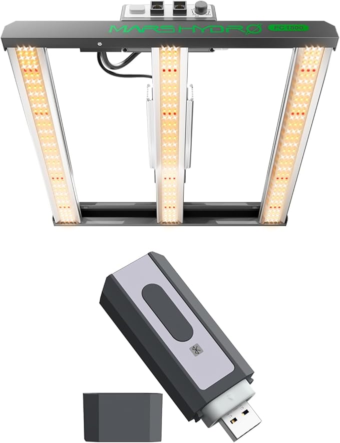 MARS HYDRO FC1500 EVO 150W Samsung LM301H EVO LED Grow Light 2.3x2.3 ft Coverage Full Spectrum Daisy Chain Dimmable Bar and iConnectu Controller