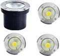 LED Underground Light 4 Pack Waterproof Spotlight IP65 Outdoor Landscape Lighting 5W 12V/24V/85-265V for Garden Stairs Holiday Decoration Driveway Pathway Lights (Green Light 24V)