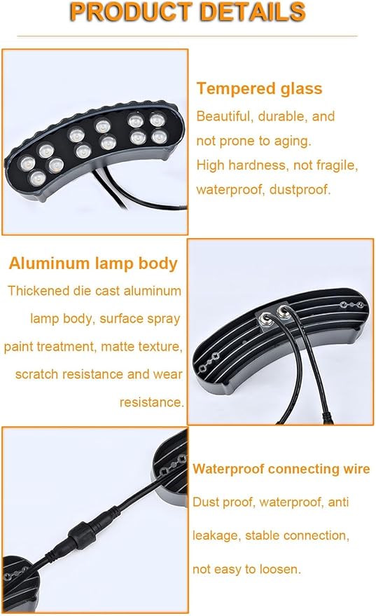 LED Solar Ground Lights Outdoor Ring Tree Ligh Yard Lighting Uplight Landscape Spotlights Made to Last(Warm White LightPack of 5)