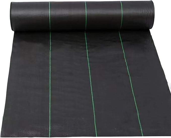 Weed Control Membrane UV Stabilised Weed Control Fabric Trimmable Black Weed Barrier Ground Sheet Cover Perfect for Gardens Patios Flower Beds Landscaping(1.5 * 100m)