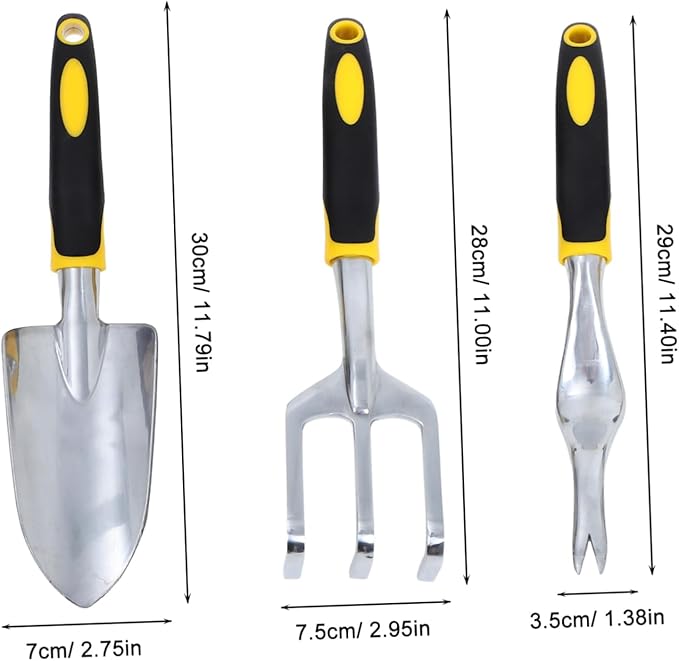 VICASKY 1 Set Ergonomic Gardening Tool Set Garden Equipment Kit for Planting Weeding and Soil Loosening and Small Garden Shovel and Hand Fork