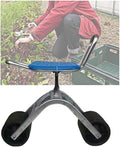 Outdoor Lawn Yard Rolling Work Seat 360 Degree Swivel Height-Adjustable Chair Foldable Garden with Wheelsfor Planting(2-Wheeled)
