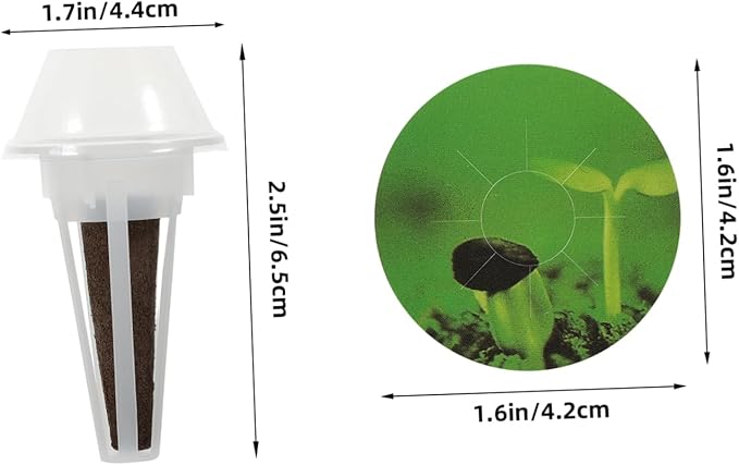 Toyvian 24-Piece Hydroponic Growing System Set with Humidity Dome and Net Pots for Indoor Gardening for Seed Starting Includes Insulation Lids and Planting Sponges