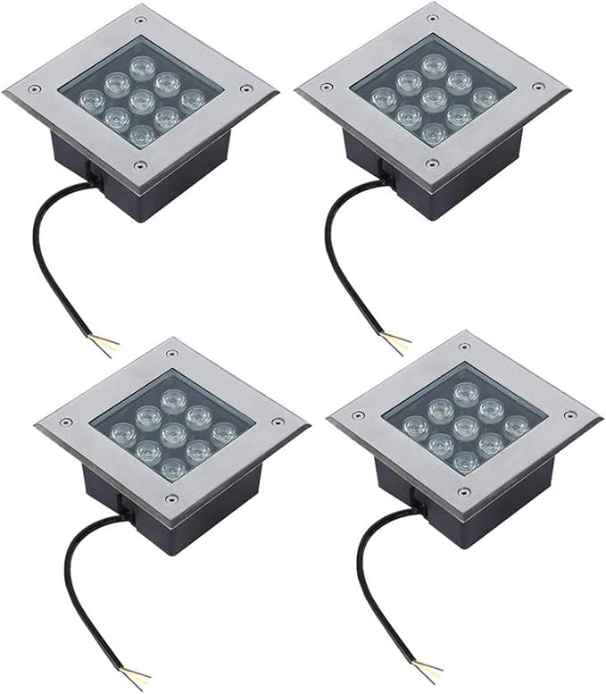8 Pack Led Landscape Lights - Recessed Spotlight 4W Warm White Light 3000K Step Stair Lights Ip67 Waterproof Round Wall Lamp with 1M Wire for Tree Garden Yard PathwayWarm White Light-12W