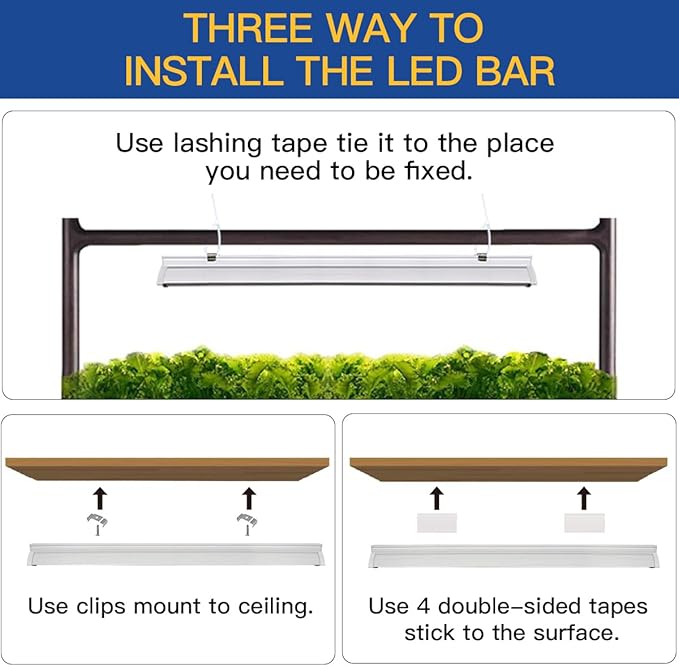 T5 LED Grow Lights 204pcs Bulb 5000K White Full Spectrum Plant Light Strips for Indoor Plants Shelves Greenhouse Seedling End-to-End Connectable with V-Shaped Reflector