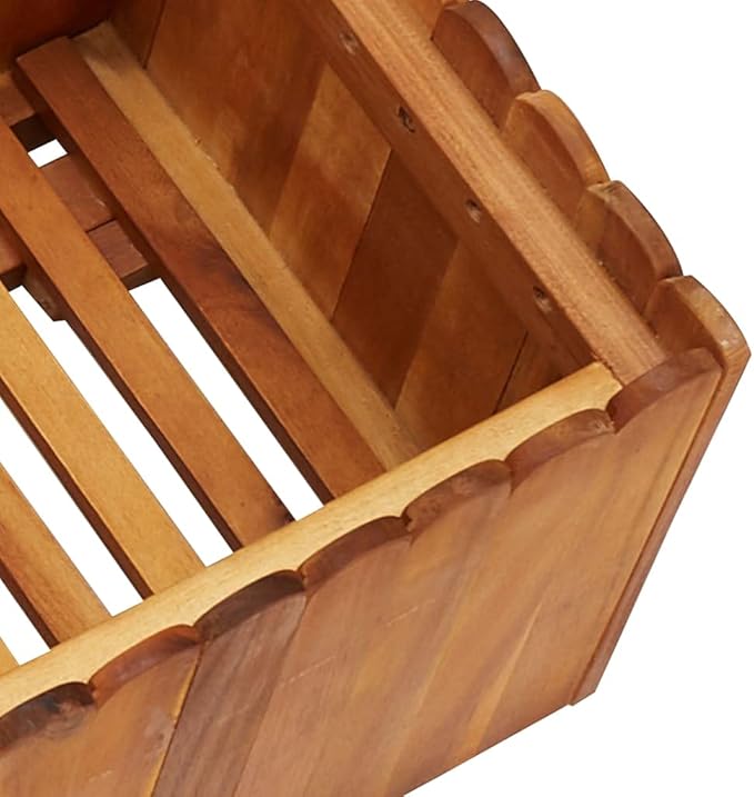 Outdoor Wooden Raised Garden Bed Planter Wood Planter Box Outdoor Flower Bed Boxes for Vegetable Flower Herb Gardening 39.3x11.8x9.8 Solid Acacia Wood