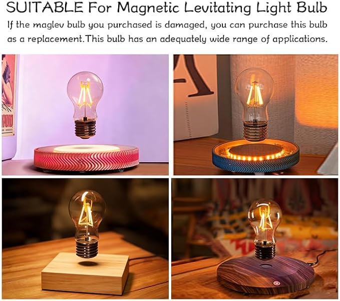 Floating Bulb Magnetic Levitation Night Light LED Desk Lamp Rotating Table Lamp Floating Replacement Bulb