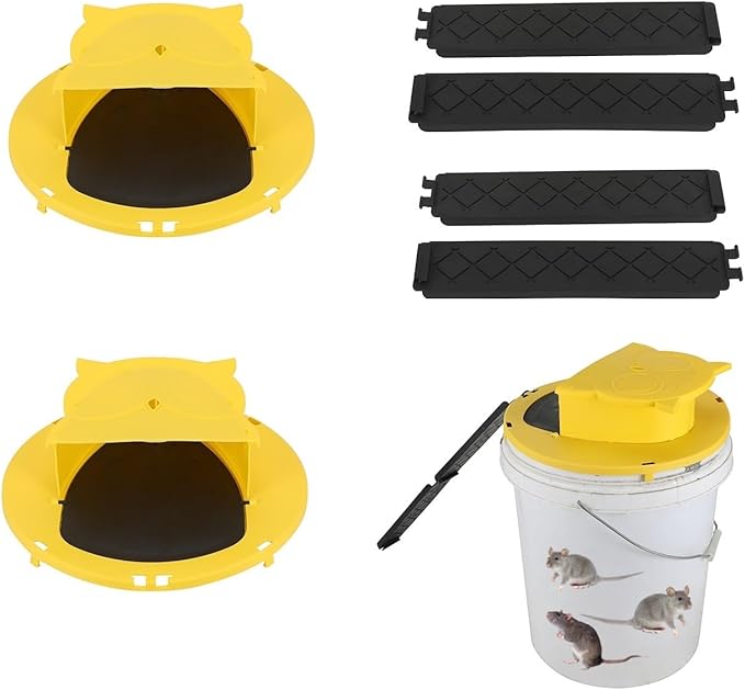 Bucket Lid Mouse TrapAuto ResetHumane and Efficient Mouse Trap Bucket-2Pack