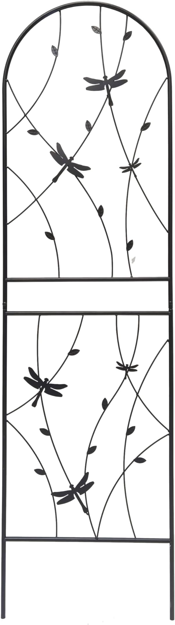 2 Pack Rustproof Metal Trellis for Climbing Plants 71x19.7 Outdoor Garden Support for Vines/Roses/Vegetables French Country Iron Plant Stand for Patio/Wedding Decor (Black4)