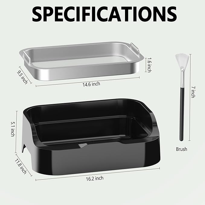Trimming Tray with 150-Micron Replaceable Mesh Screen – Includes Static Brush – Ergonomic High-Wall Sorting Tray for Fine Particle Filtering and Material Handling