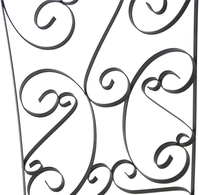 FixtureDisplays® 2 Pack Garden Trellis for Climbing Plants 45 x 16 Sturdy Black Metal Trellis for Plants Support Lattice Metal Trellises for Climbing Rose Vine Flower Cucumber Clematis 10026
