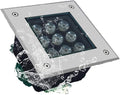 Square Landscape Lamp Recessed Outdoor Well Light 12V Low Voltage Stainless Steel IP67 Waterproof Garden LED Spotlight