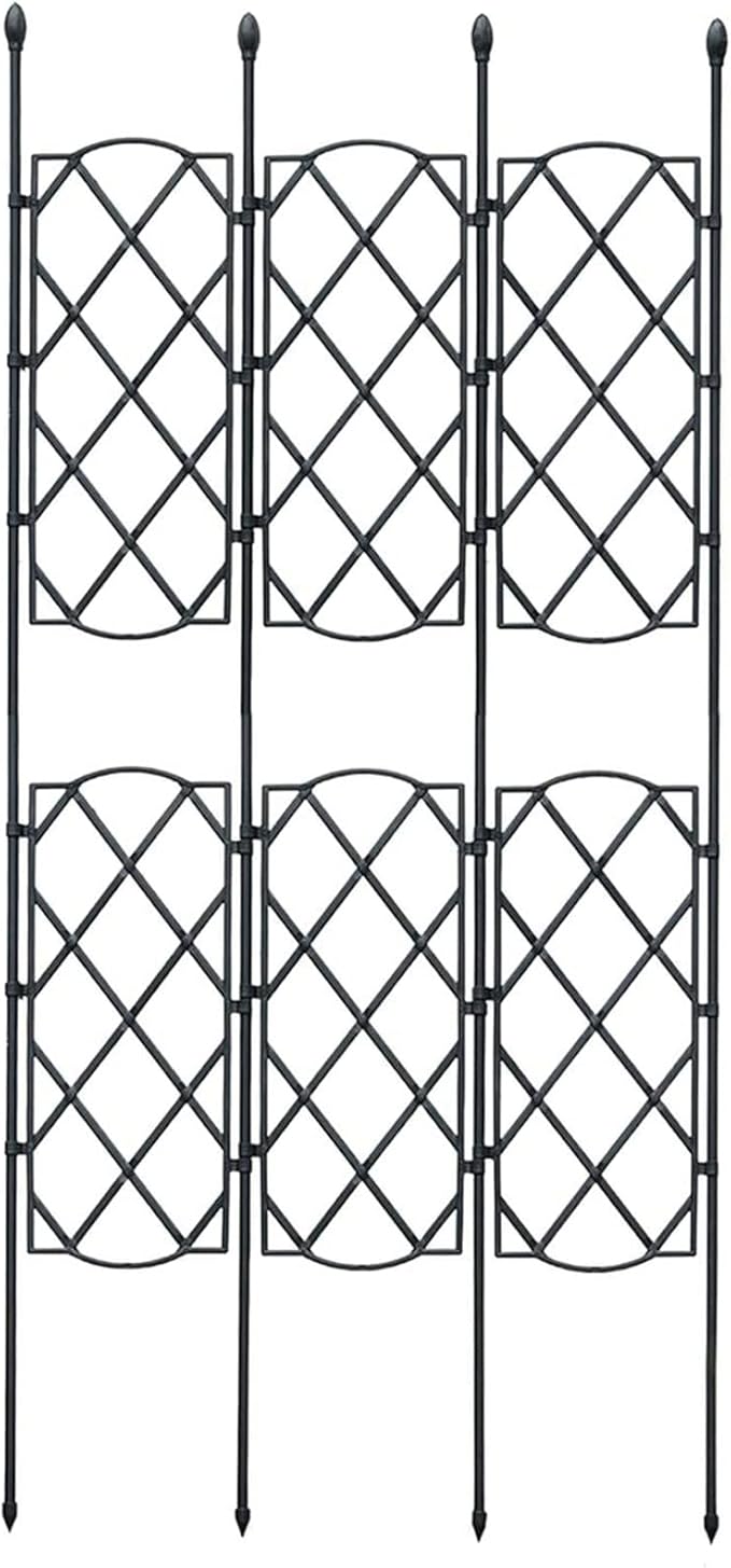 Garden Trellis for Climbing Plants Adjustable Plant Trellis Support Black Climbing Stand Rack for Vegetables Flowers Fruit (Size : 46.5x90cm/18.3x35.5in)