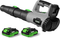 LEAPUL Leaf Blower Cordless 21V Electric Leaf Blower with 2×2.0Ah Batteries &amp 1 Fast Charger Lightweight Battery Powered Blower for Lawn Care Patio Cleaning