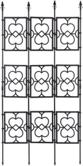Garden Trellis For Climbing Plants Rustproof Lattice Fence Panels PE Plastic Coated Steel Pipe + PP Grid Foldable Flower Trellis For Potted Plants Easy To Install(Size:90x180cm(35.4x70.8in))