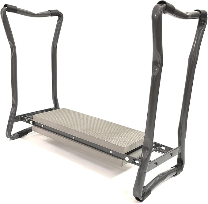 KANDUO Folding Garden Kneeler and Seat Garden Bench Sturdy Garden Stools with Soft Gardener Kneeling Pad Cushion &amp Tools Pouch for Outdoor Gardening