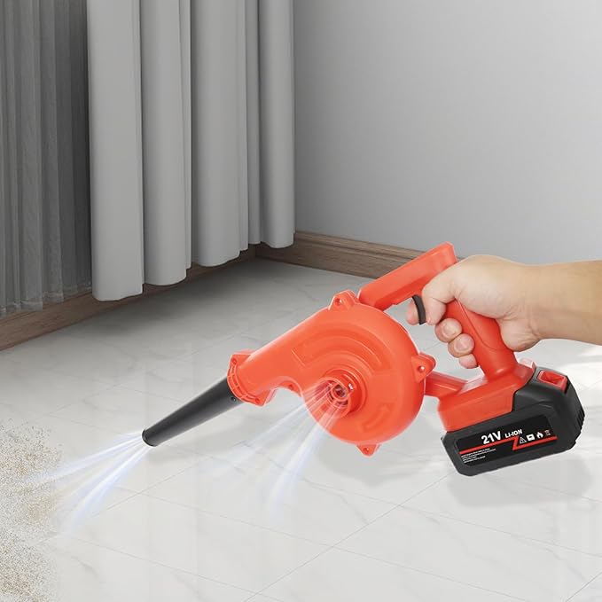 Mini Air Blower Handheld Dust Vacuum Dual Function 20''×8'' Cordless Small Lightweigth Grass Leaf Dust Blower for Car Room Keyboard Floor Corner