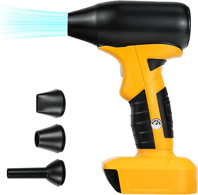 Jet Dry Mini Blower Compatible for Dewalt 20V 60V Li-ion Battery 130000RPM Electric Air Duster Wind Speed 4-Speed Control Cordless Handheld Jet Fan for Drying Cleaning (NO Battery)
