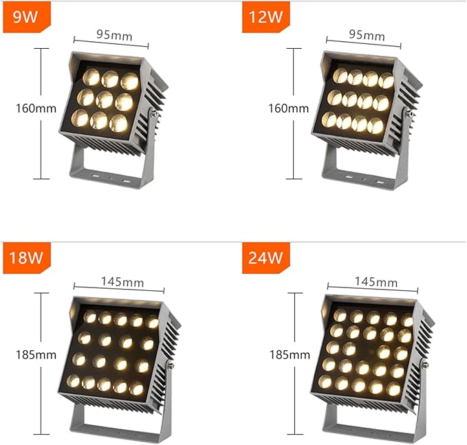 Square LED Flood Light - AC220V Spotlight Led Beam Lamp 30°A Beam of Light Spotlight Waterproof Long-Range Projection Lights Outdoor Narrow Light Wall Washer Lamp(White Light12W)