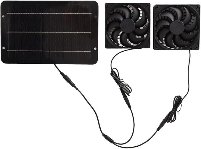 Solar Powered Fan Kits Solar Fan for Chicken Coop Greenhouse Dog House Shed Exhaust Cooling Ventilation