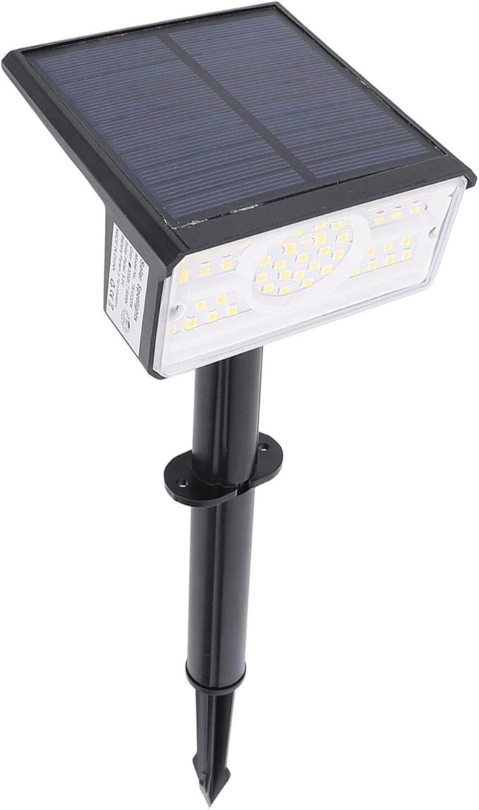flexman Solar Spot Light 49 LEDs IP65 Solar Powered Outdoor Landscape Spotlights 8 12 Hours Lighting Time for Villa Courtyard Garden Backyard Lawn Pathway (White Light)